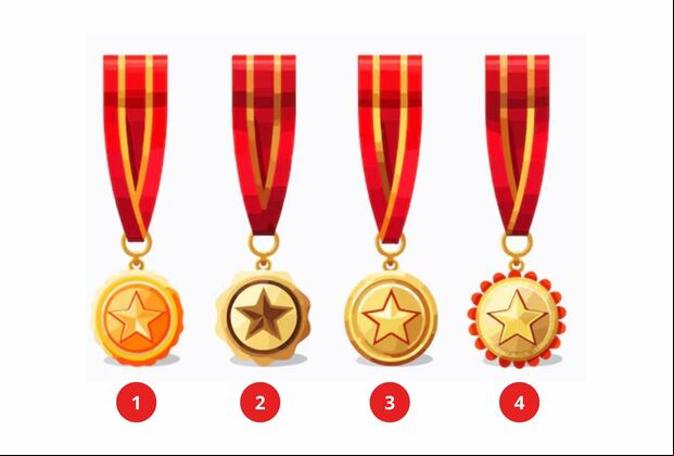 TEST VISUAL | Tómate el tiempo para seleccionar una de las medallas de la prueba de personalidad. (Crédito: Composición Freepik)